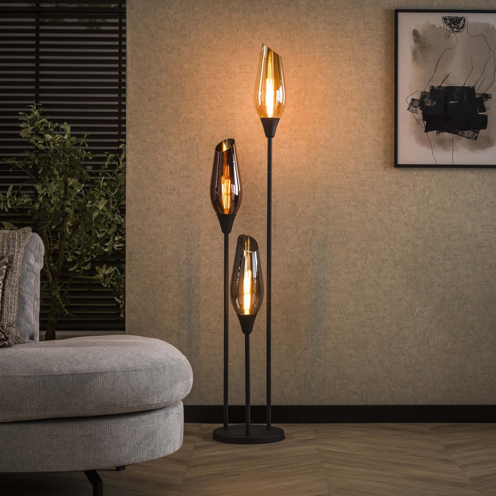Lyora Glazen vloerlampCocoon 3x E27 - 168cm - 7690/44