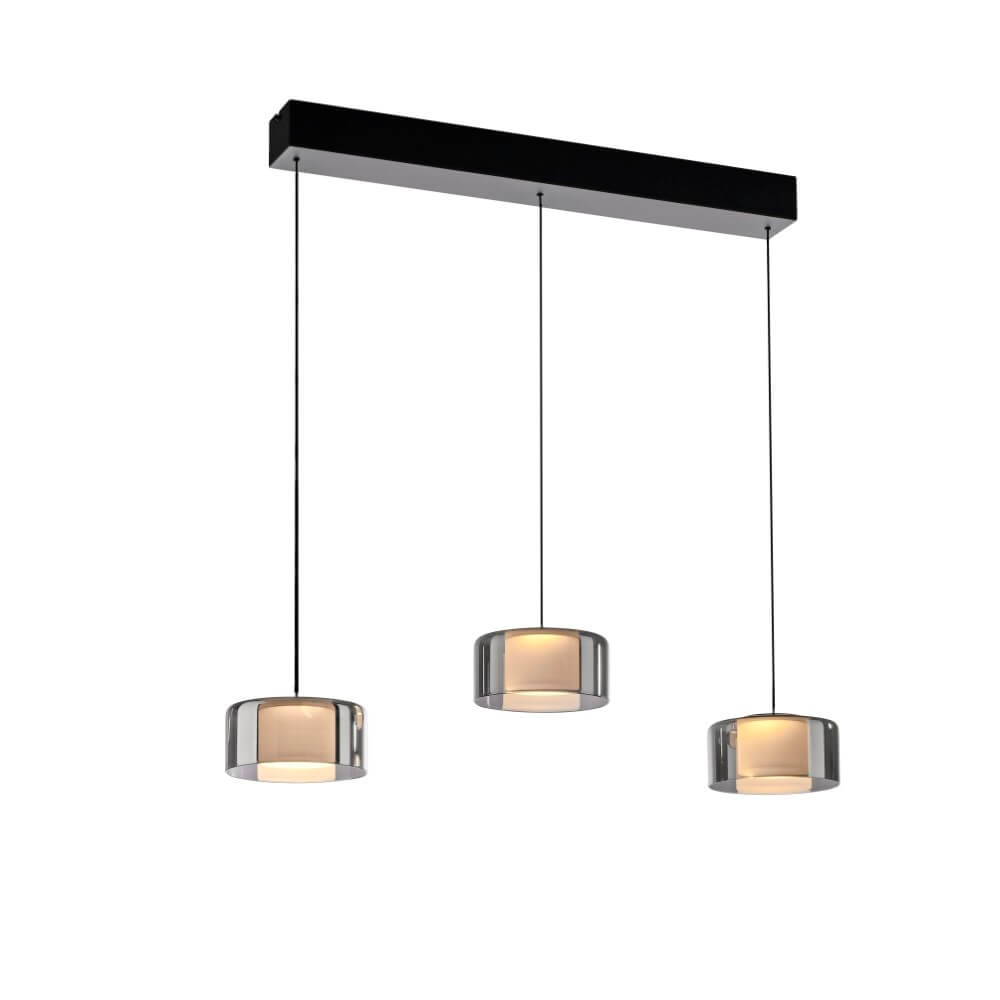 Paul Neuhaus 3-lichts hanglamp Rika zwart - 2113-18