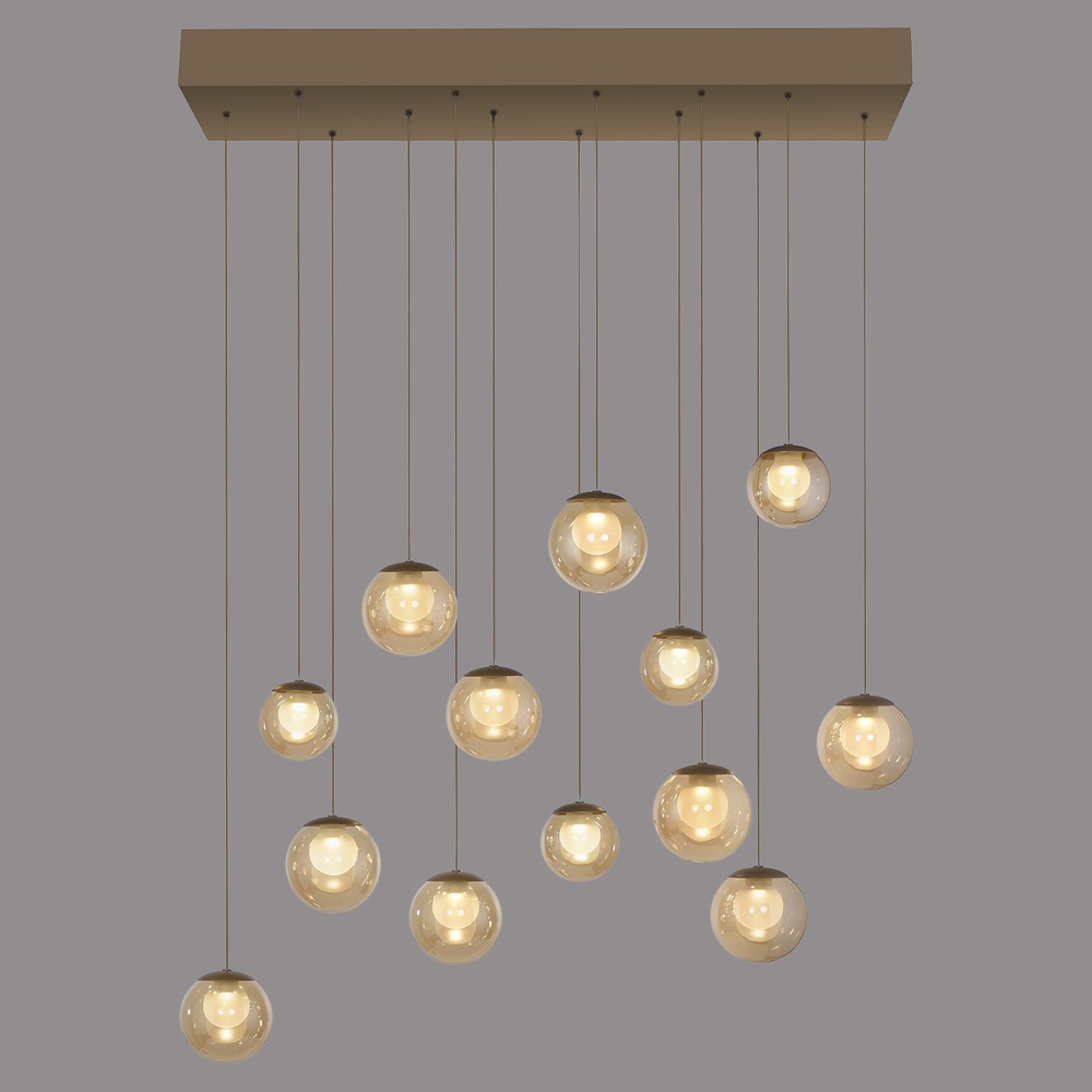 Paul Neuhaus 13-lichts hanglampPure Popup bronce - 2590-97