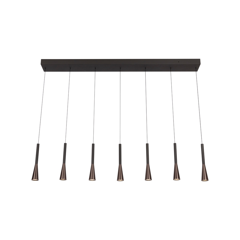 Premium by Lucide Design hanglampJoakim 7-lichts koffie bruin - 24407/43/96