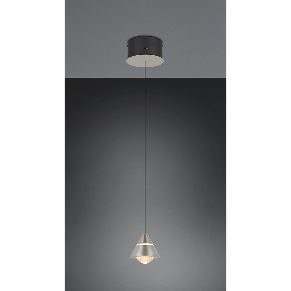 Trio Design hanglamp Romeo enkel nikkel - 337010107