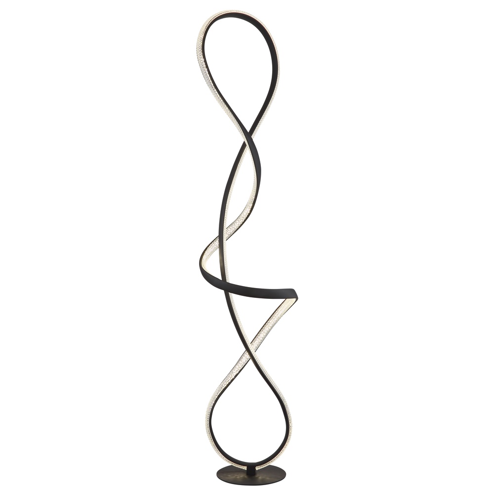 Globo Design vloerlamp Swirl zwart - 67341SS