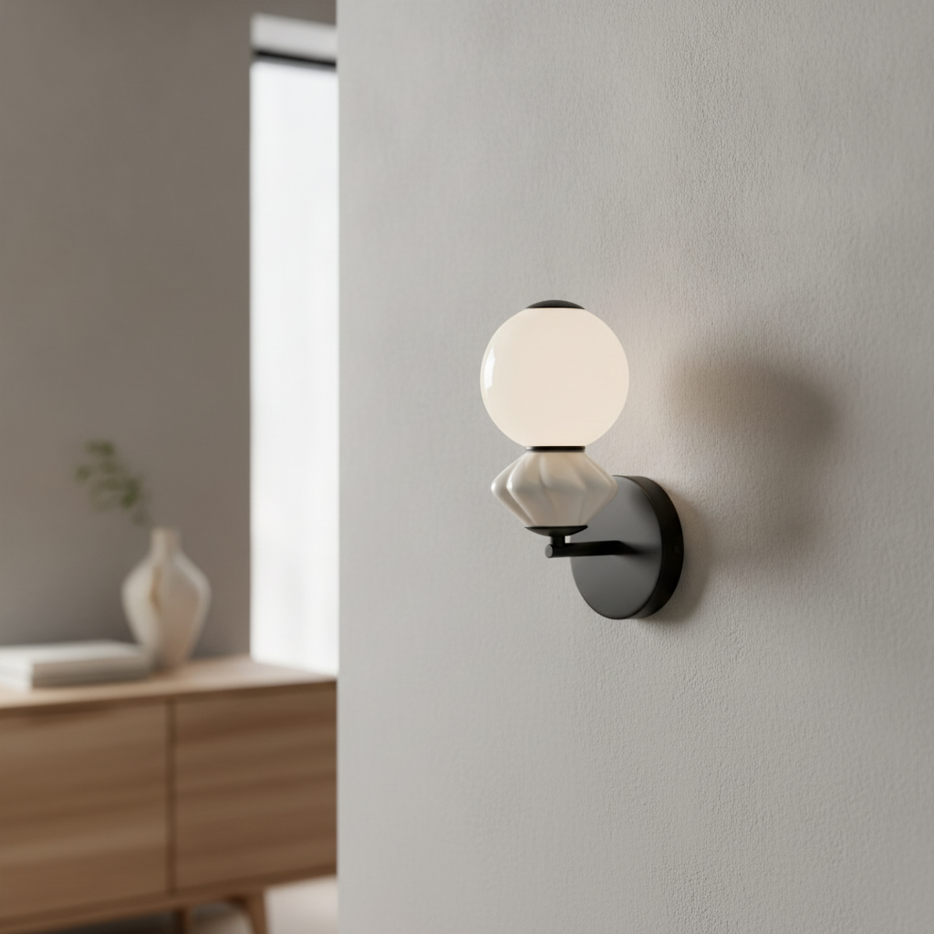 Lyora WandlampPallina wit - grijs - 9009306