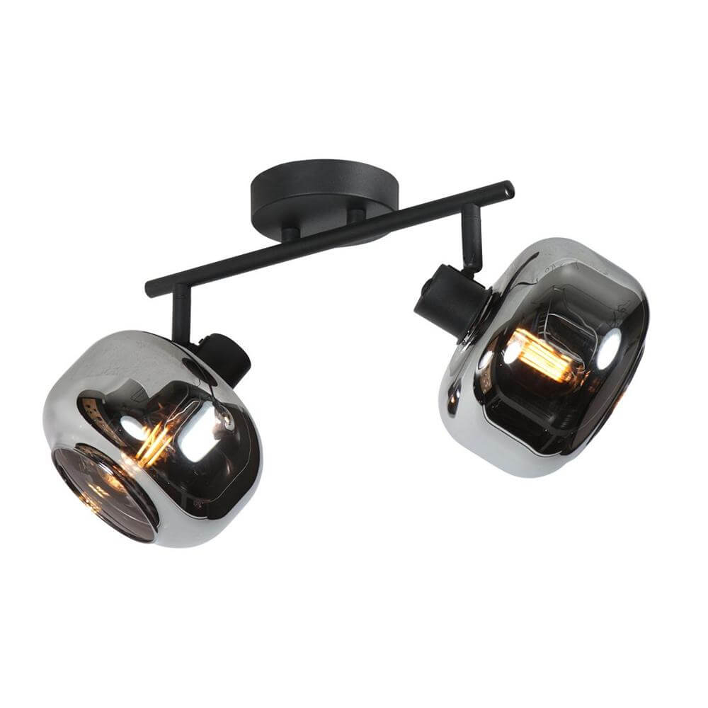 Steinhauer Zwarte plafondlampTenebris dubbel - 4209ZW
