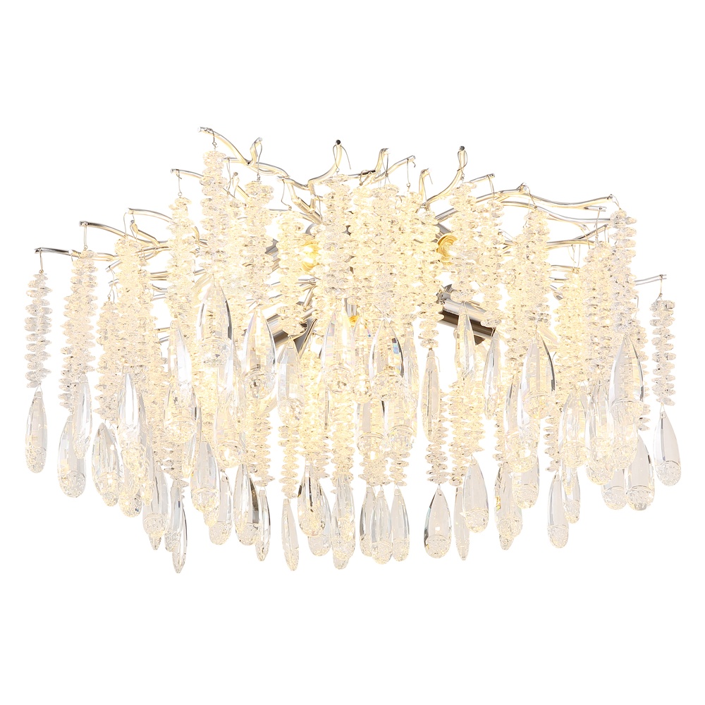 Globo Plafondlamp Kinga zilvergrijs Ø 60cm - 64141D