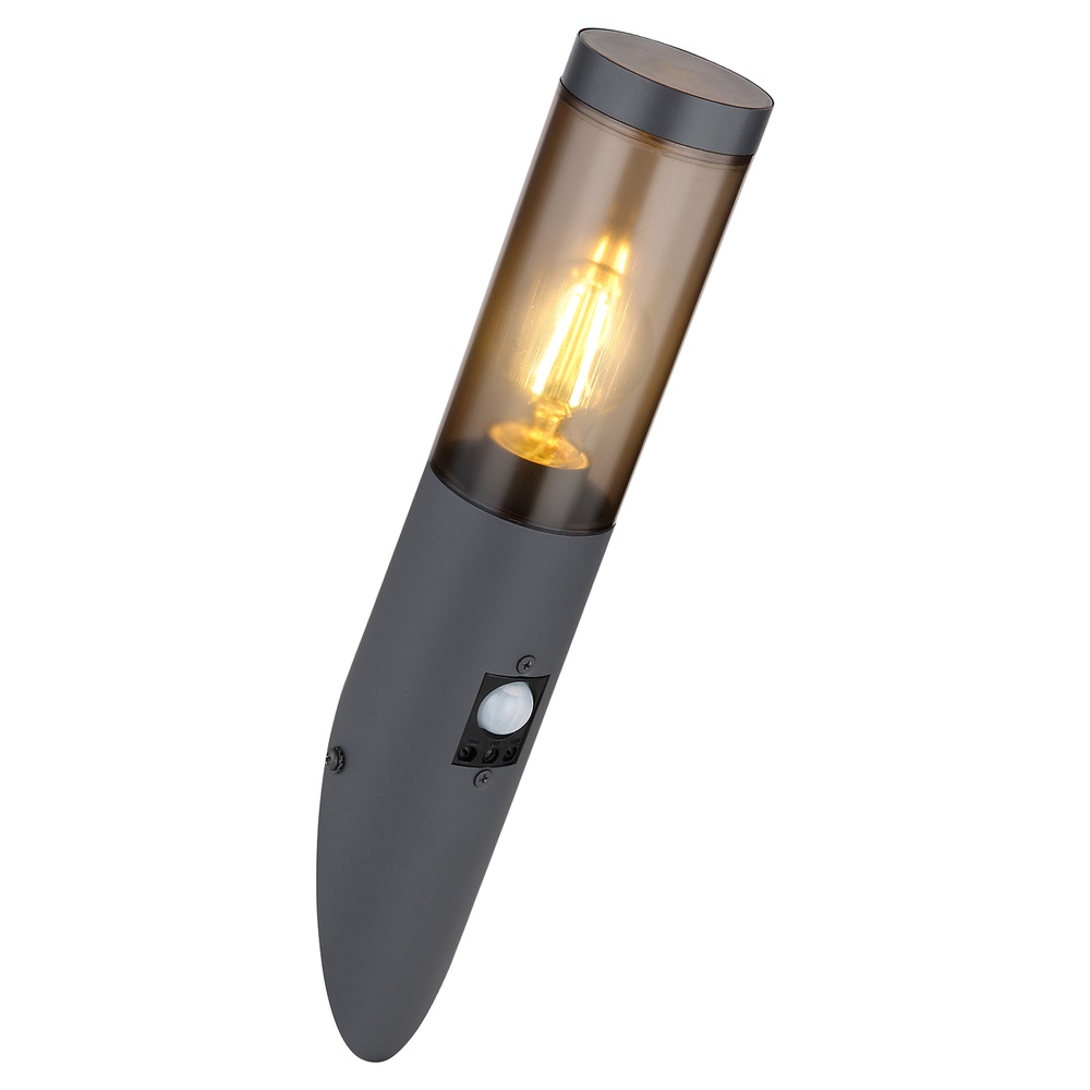Globo BuitenlampBoston antraciet met smoke en sensor - 3157SAS