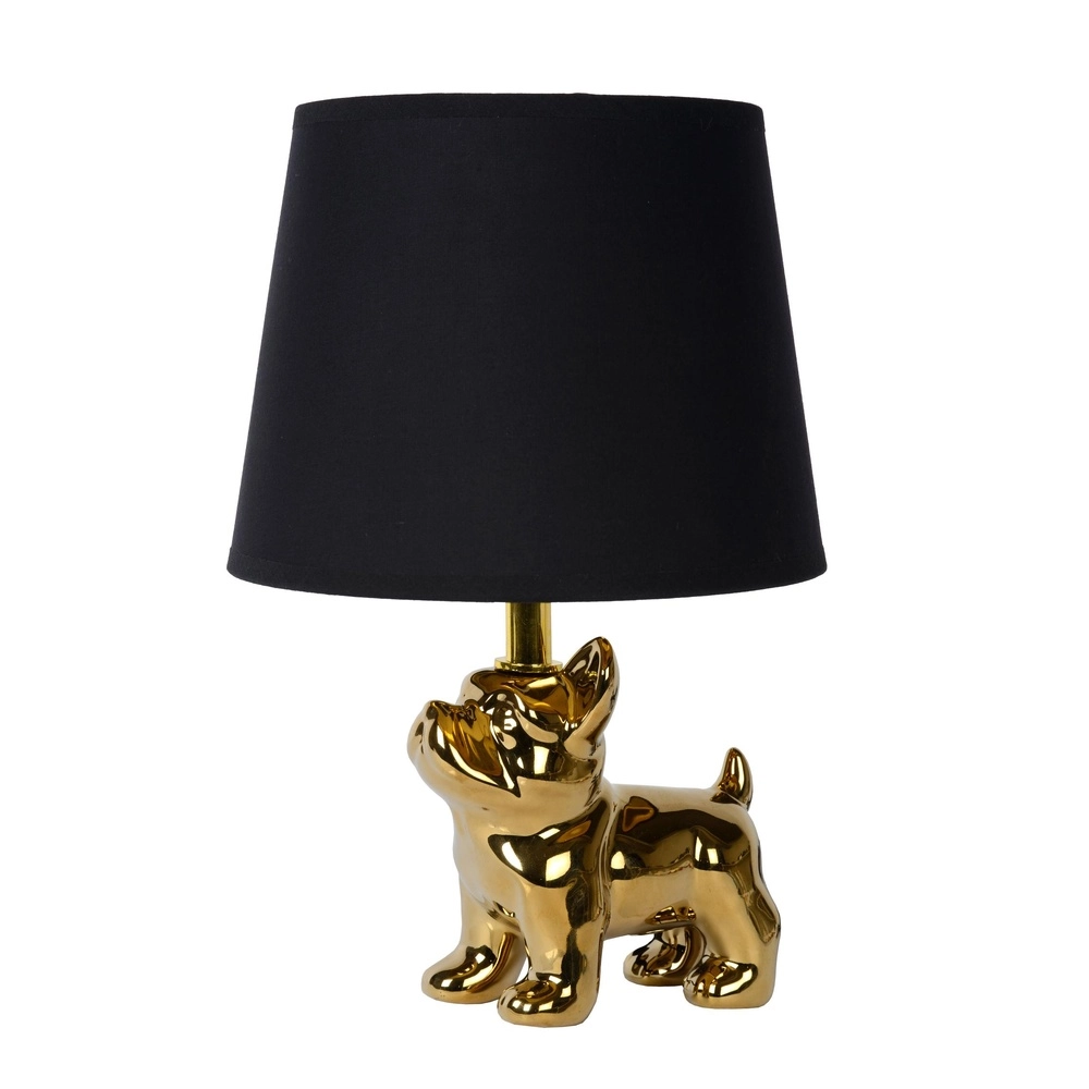 Tafellamp Extravaganza Sir Winston hond goud met zwart