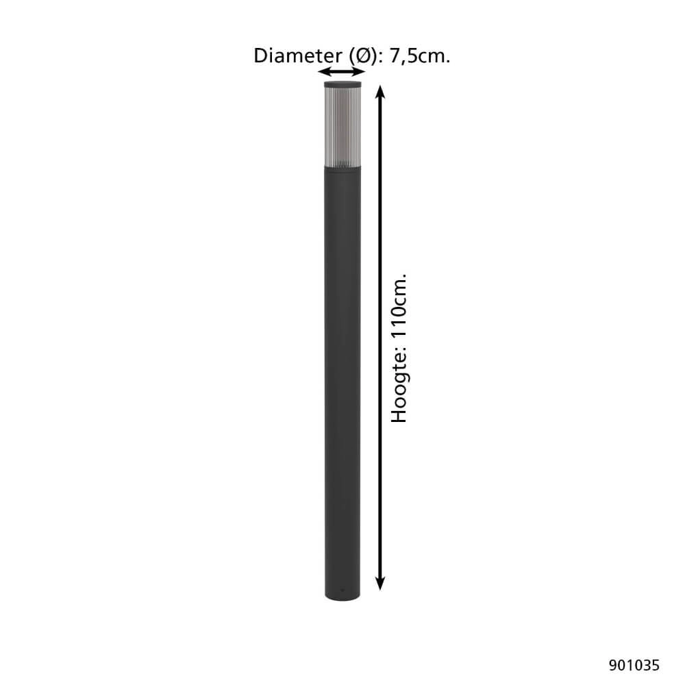 Design staande lamp Salle zwart 110cm Eglo 9008606298099