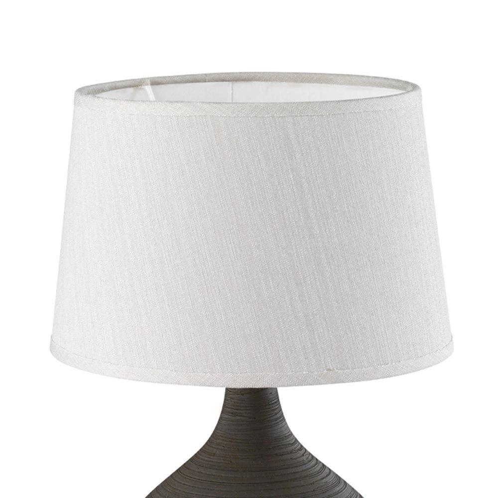 Tafellamp Martin 29cm aarde bruin met wit Trio 4017807346268