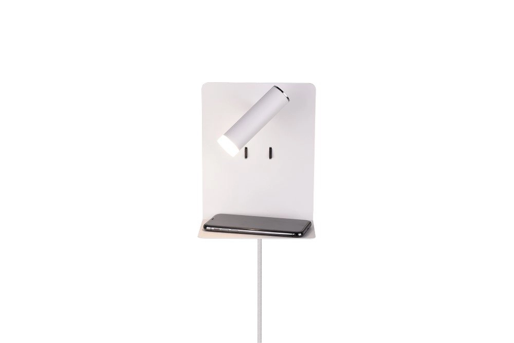 Wand lamp Element met schapje mat wit Trio 4017807399875