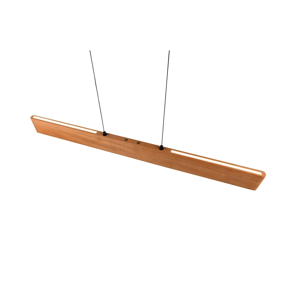 Strakke hanglamp Edgewood 115cm hout Trio 4017807662238