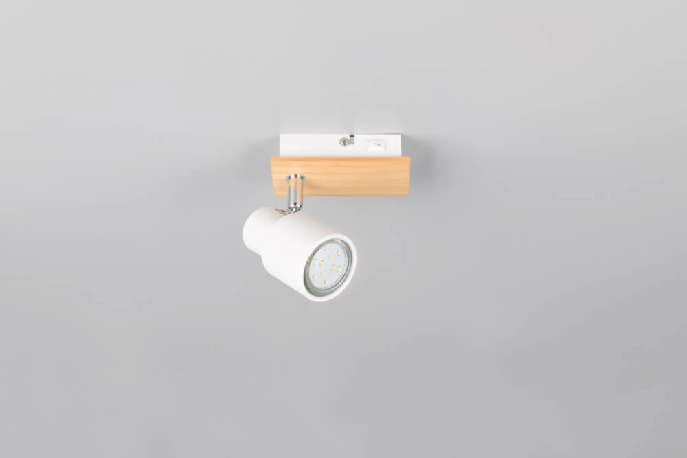 Design wandlamp Pierre wit met hout Trio 4017807638141