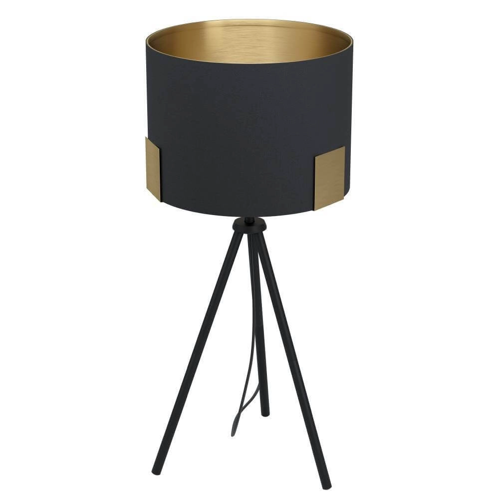 Schemerlamp Tortola 1 Ø 26cm - zwart met goud