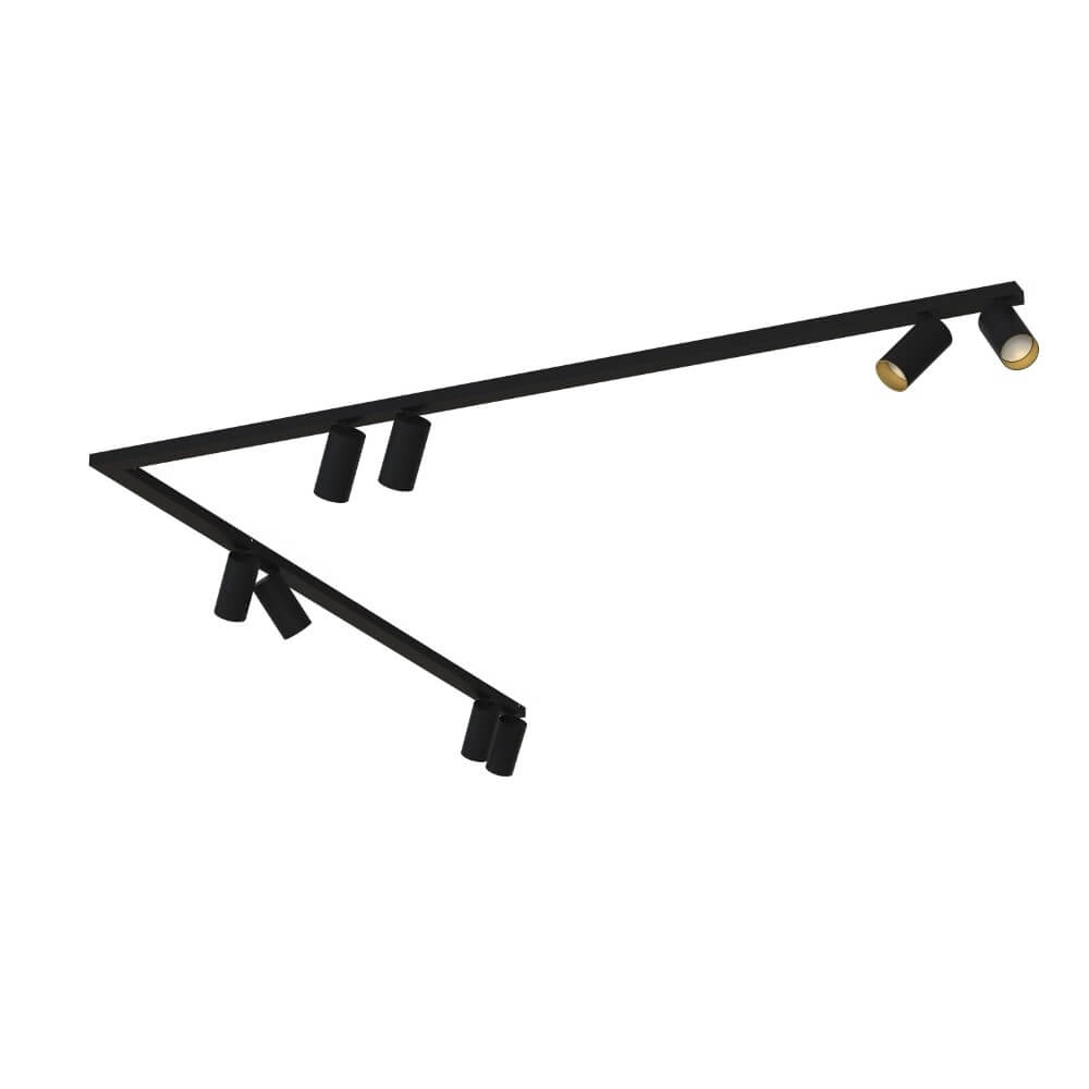 Plafondlamp met hoek Mono 2x 150cm Plafondlamp met hoek Mono 2x 150cm
