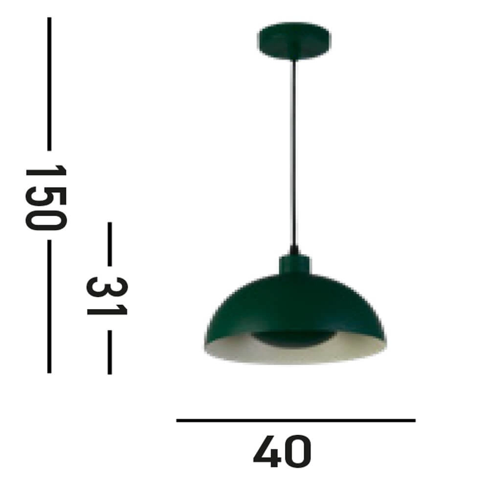 Groene hanglamp Mars kap 31cm hoog Searchlight 5053423274300