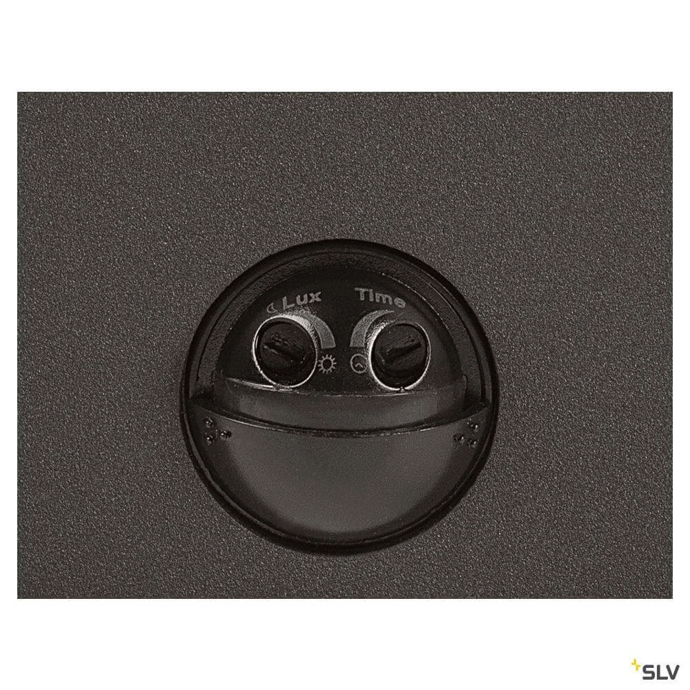 Antractiete buitenlamp Grafit met sensor vierkant SLV 4024163262705