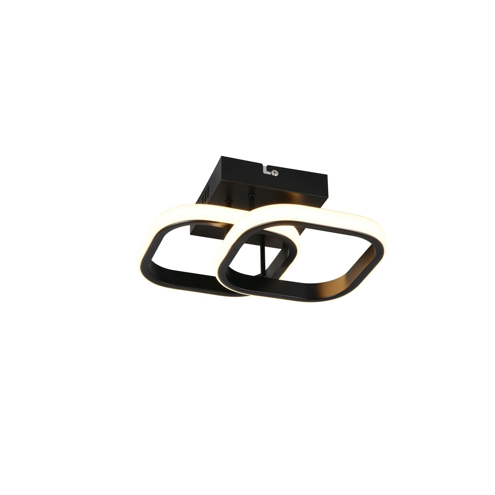 Zwarte plafondlamp Kasia  vierkant design