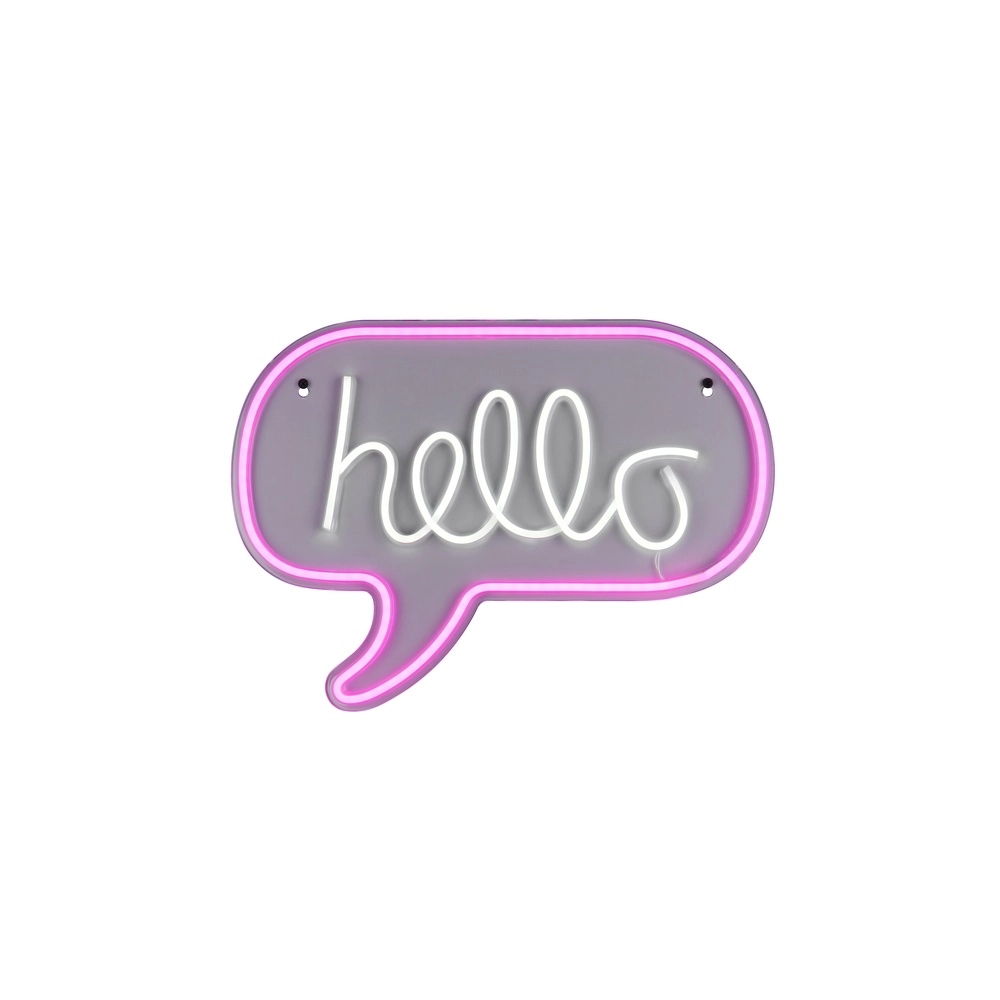 Neon wandlamp Hello roze Trio 4017807657463