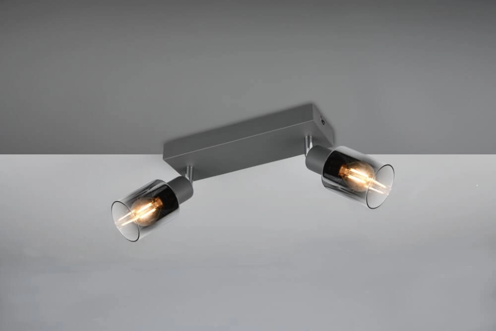 2-lichts plafondlamp Cadiz zwart 2-lichts plafondlamp Cadiz zwart