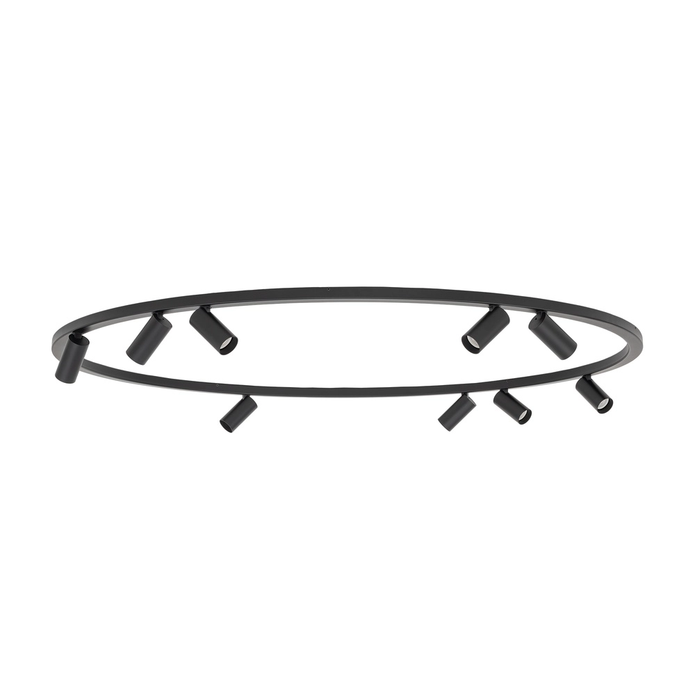 Cirkel opbouwspots Fourty 9x GU10 - zwart Lyora 5903139119504