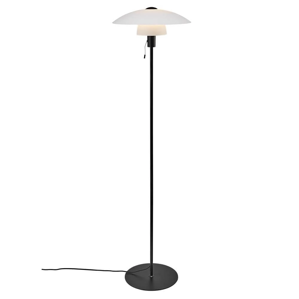 Moderne vloerlamp Verona zwart met wit Nordlux 5704924001659