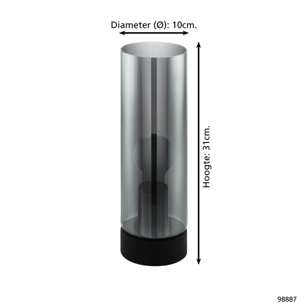 Smoke tafellampje Damasco 1 Eglo 9002759988876