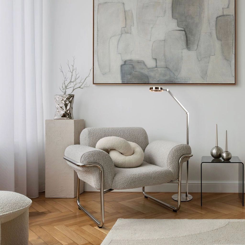 Design leeslamp Ringlux geborsteld metaal Steinhauer 8712746180886