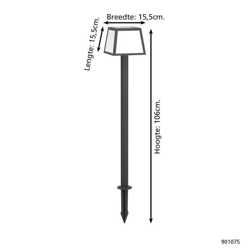 Solar staande lamp Altilia zwart 106cm Eglo 9008606298020