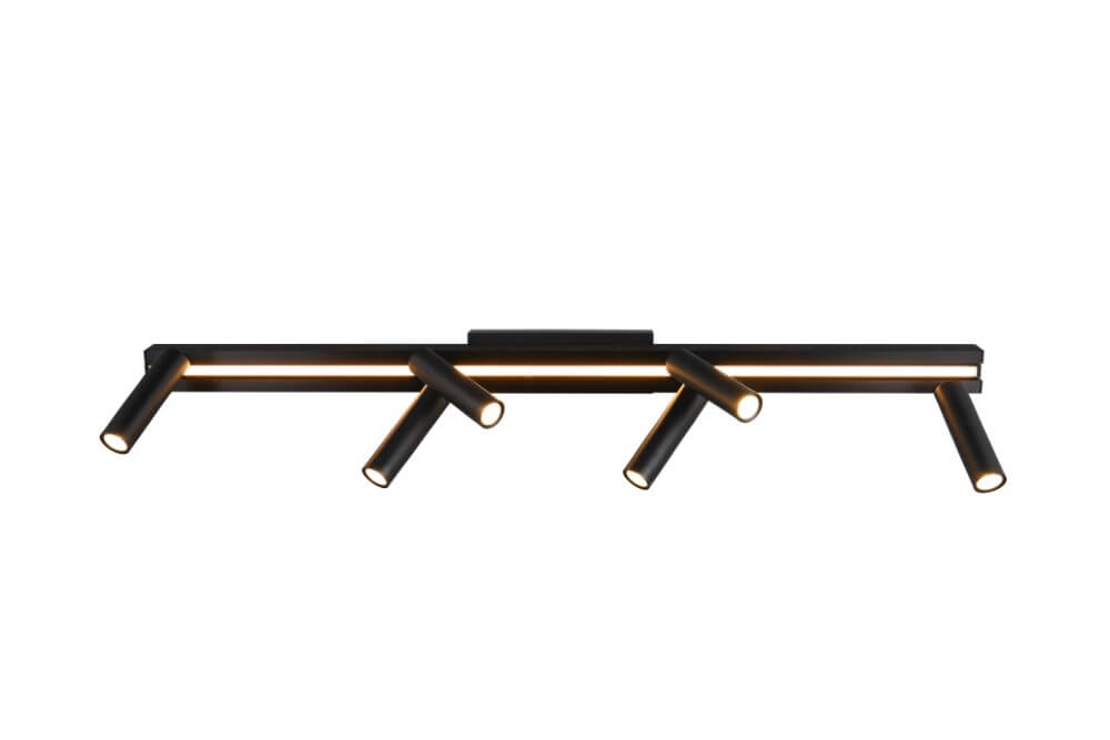 6-lichts led spot Zeno zwart Trio 4017807627312