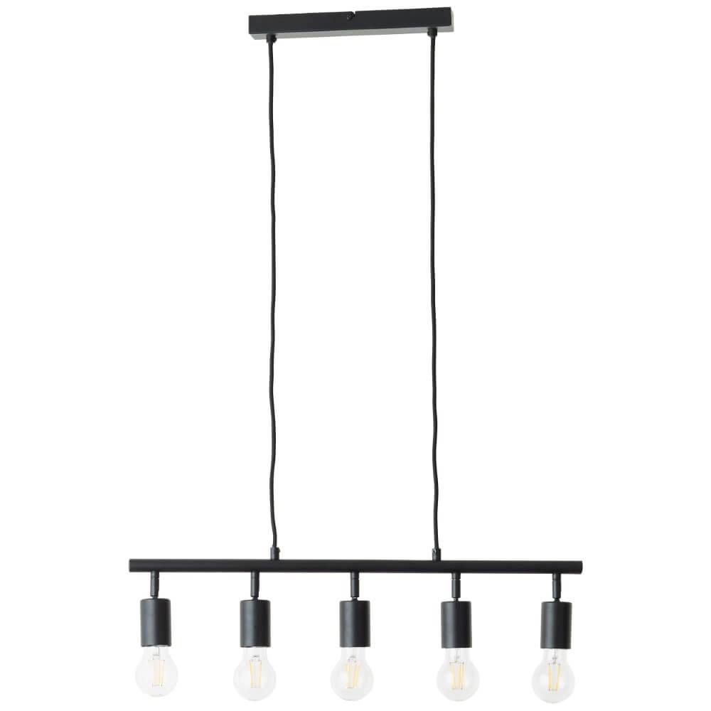 5-lichts hanglamp Tiffany richtbaar zwart Brilliant 4004353406393