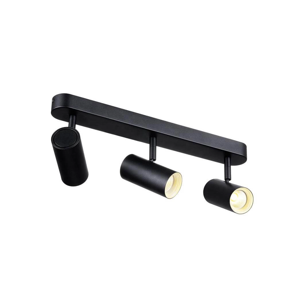 Opbouwspot Noblo zwart 3-lichts instelbaar SLV 4024163300421