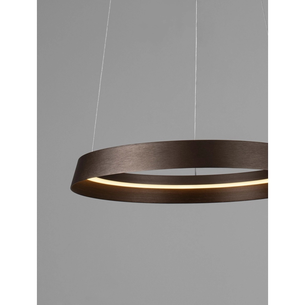 Design hanglamp Ormi Ø 45cm koffie bruin Lyora 5212017470379