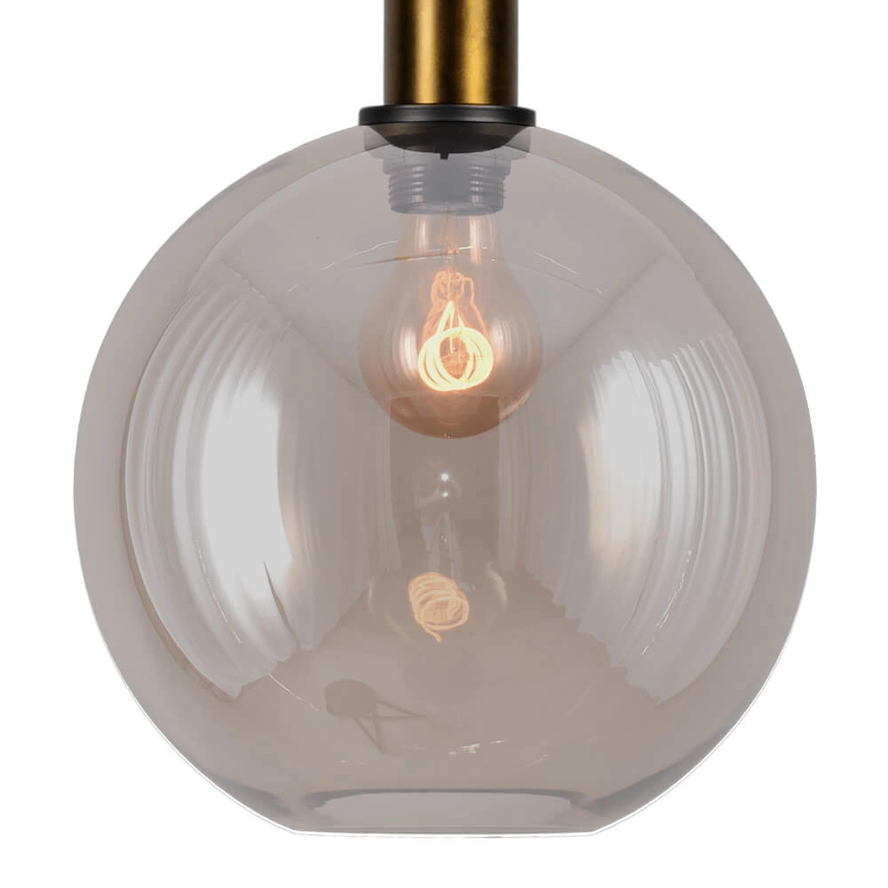 Hanglamp Ø 25cm Bella 2 Antiek messing met goud glas Masterlight 8718121334059