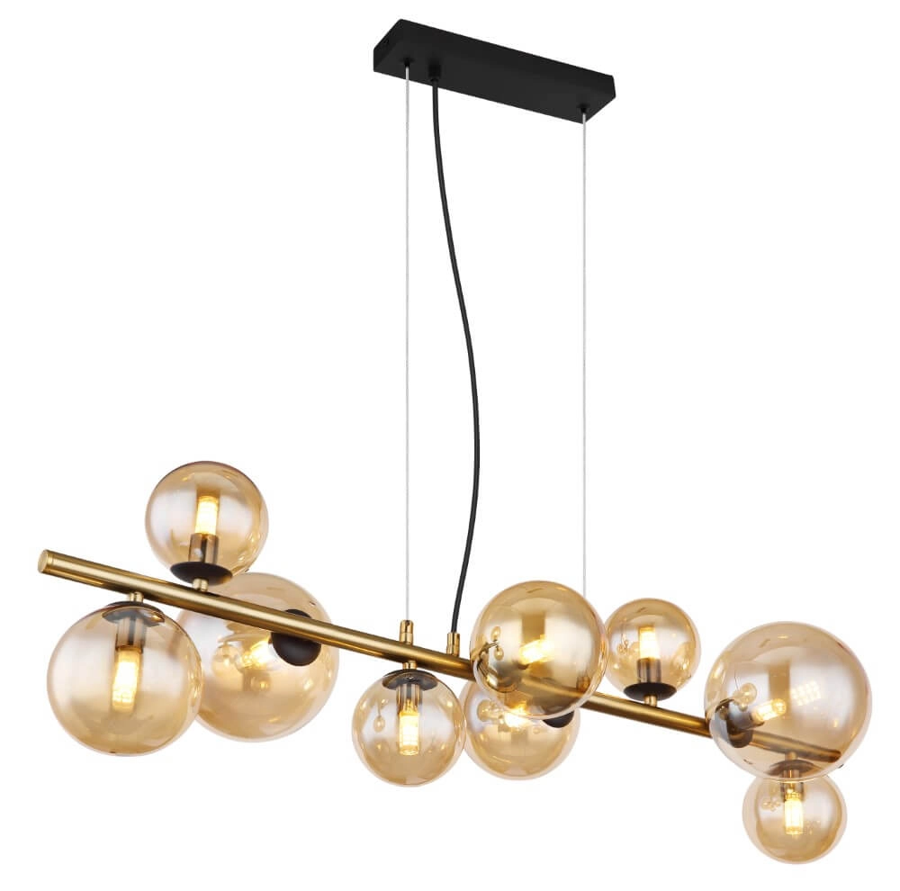 Hanglamp Riha zwart met goud