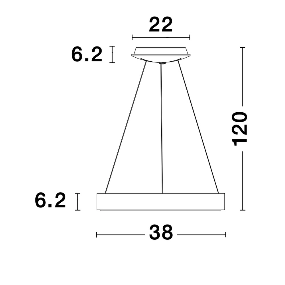 Hanglamp Rando Thin koffie bruin Ø 38cm Lyora 5212017420176