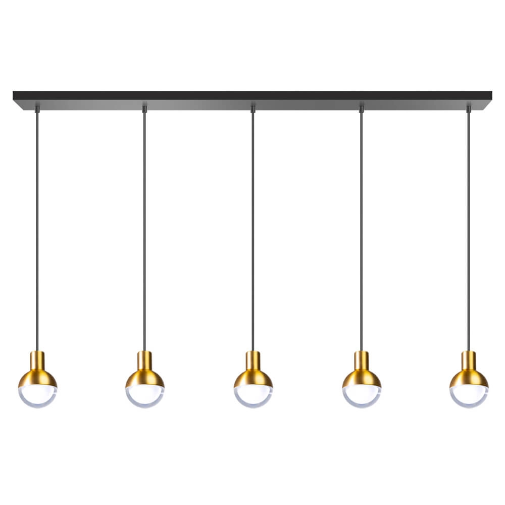 Zwart gouden hanglamp Drop