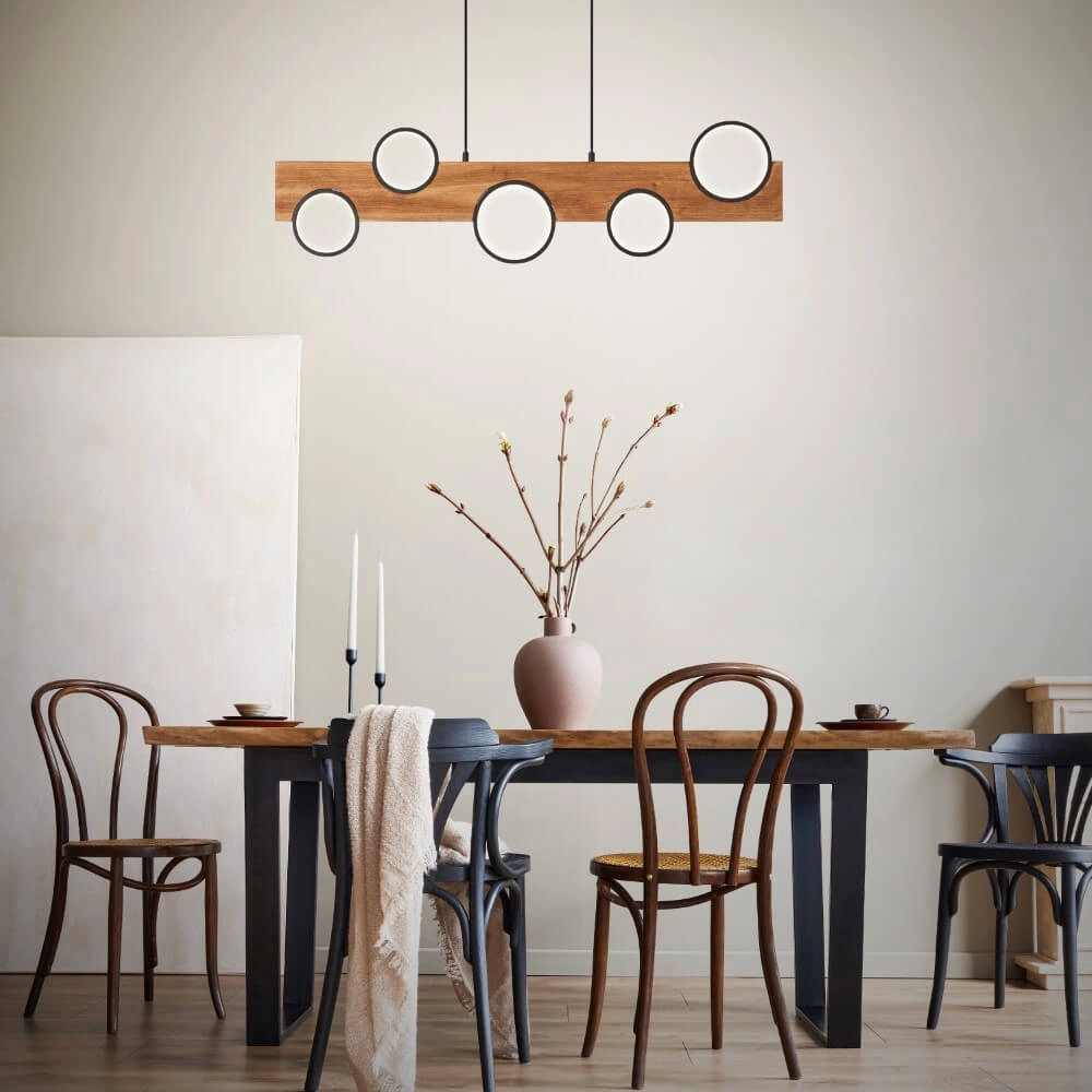 Hanglamp Cheesy hout Brilliant 4004353429644