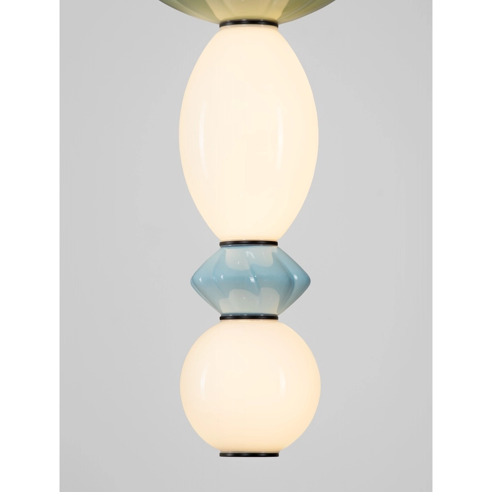 Hanglamp Oneta roze - wit - groen - blauw Lyora 5212017473936