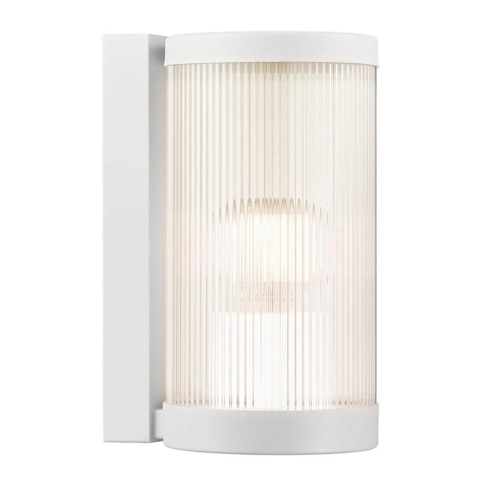 Glazen wandlamp Coupar wit