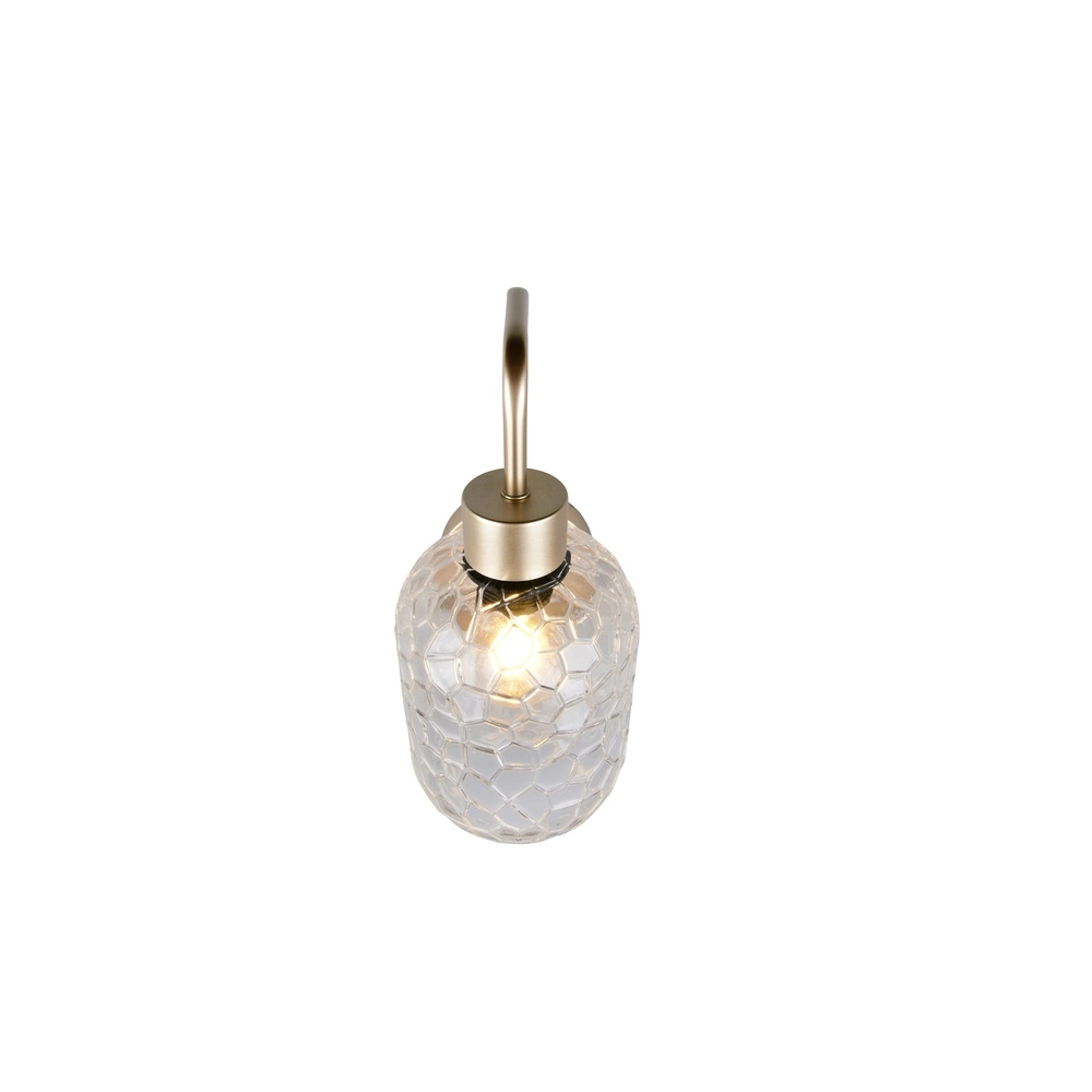 Wandlamp Emelie goud met smoke glas Trio 4017807702583
