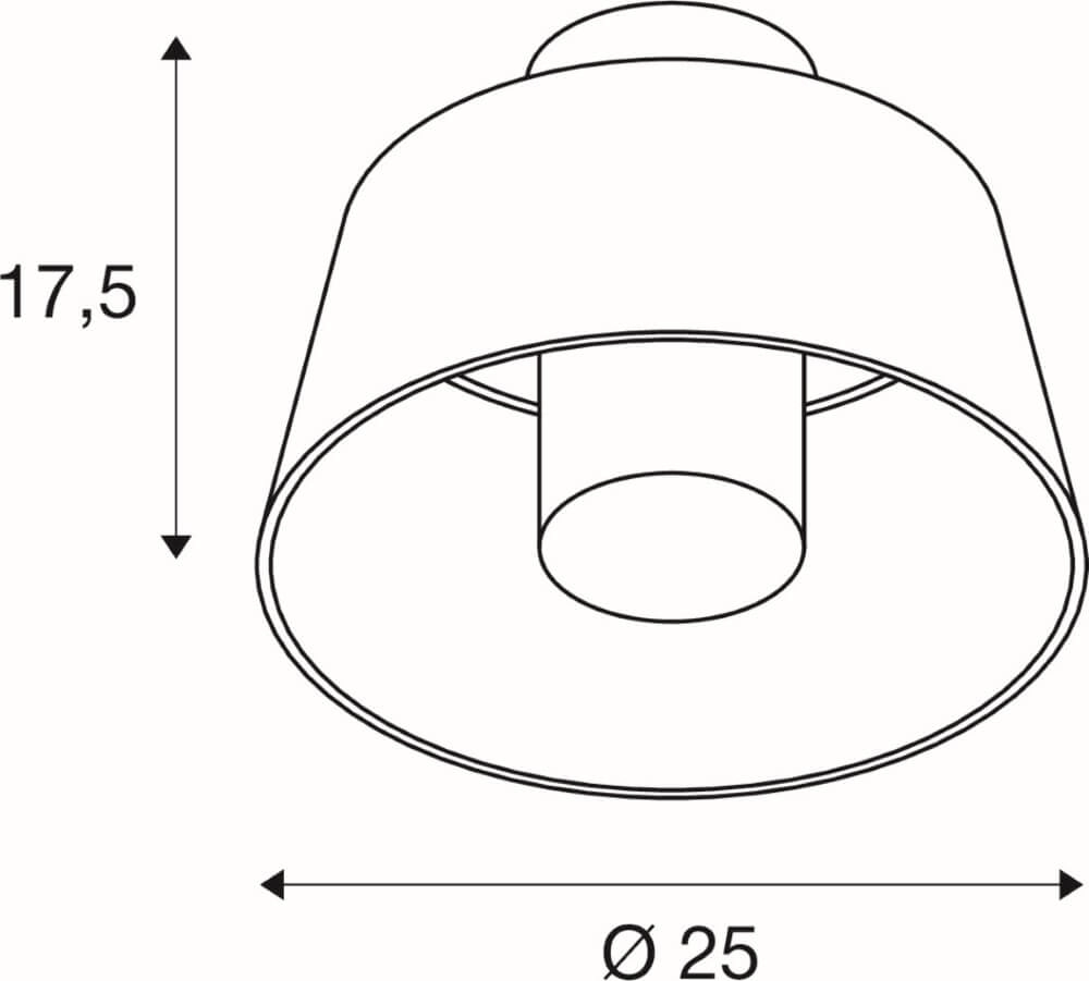 Veranda plafondlamp Phontoni roestbruin - Ø 25cm SLV 4024163280990