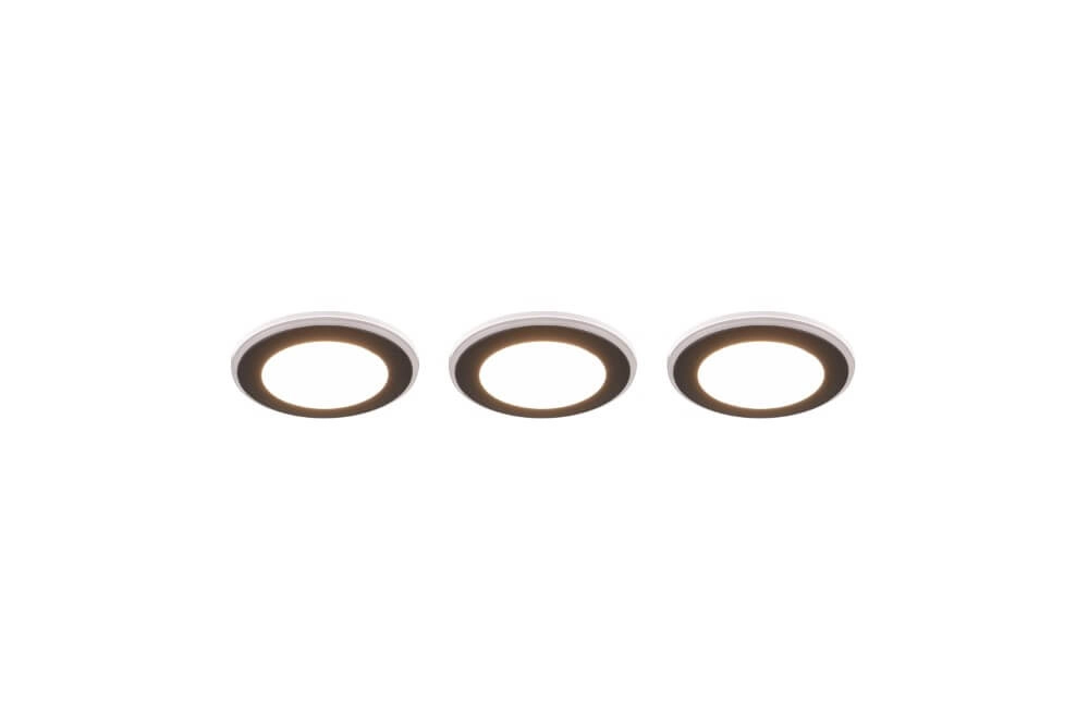 Zwarte inbouwspots Argus set van 3 Trio 4017807574517