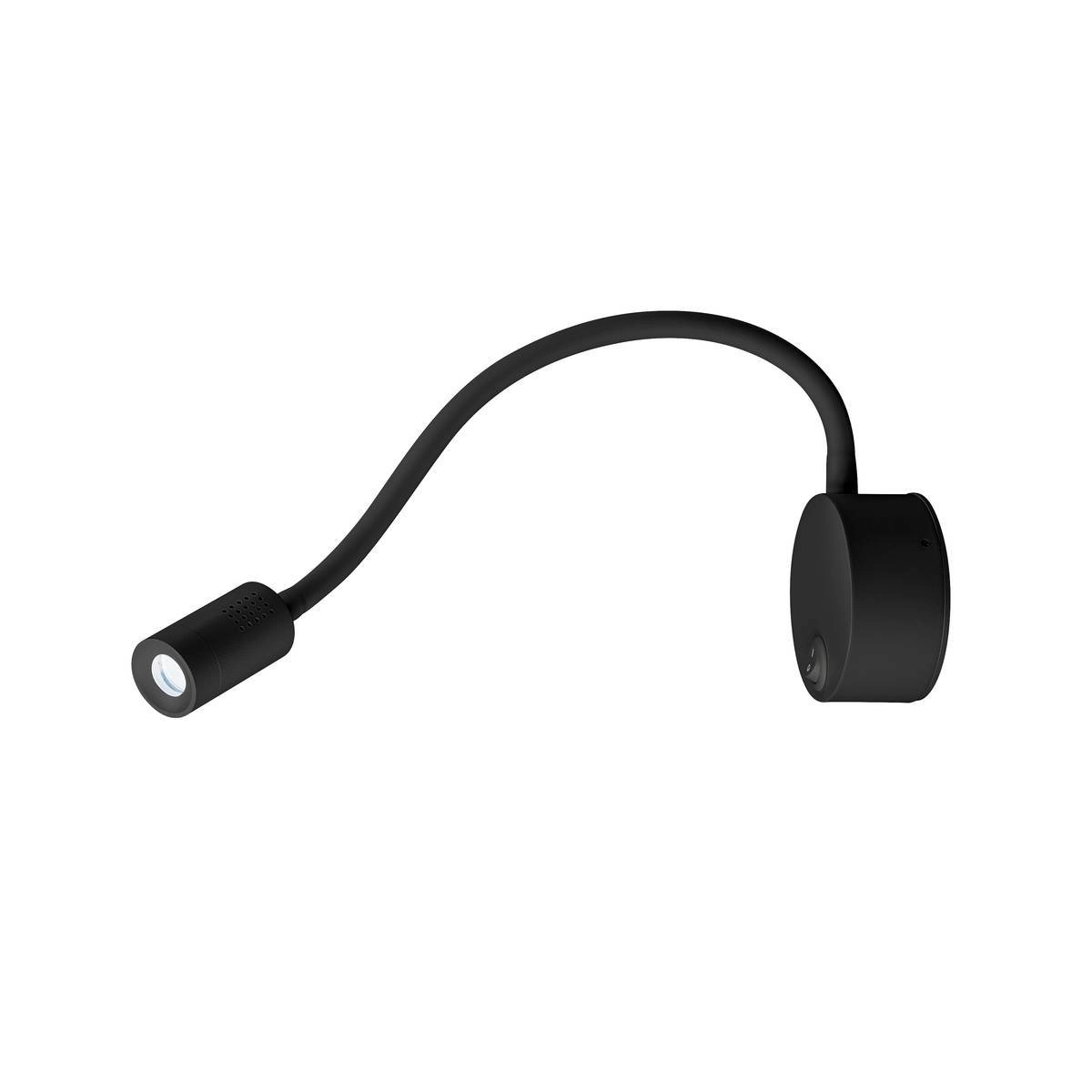 Wand leeslampje Dio Flex Plate 1,9w - 4000K zwart