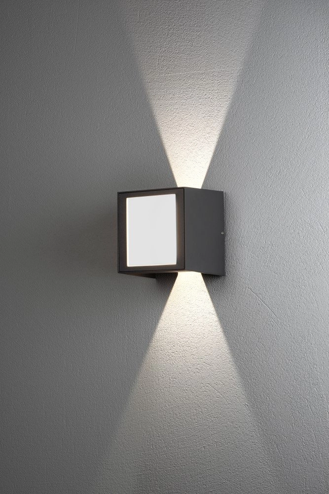 Led wandspot Cremona Up - Down 3-lichts 14cm antraciet KonstSmide 7318307946376