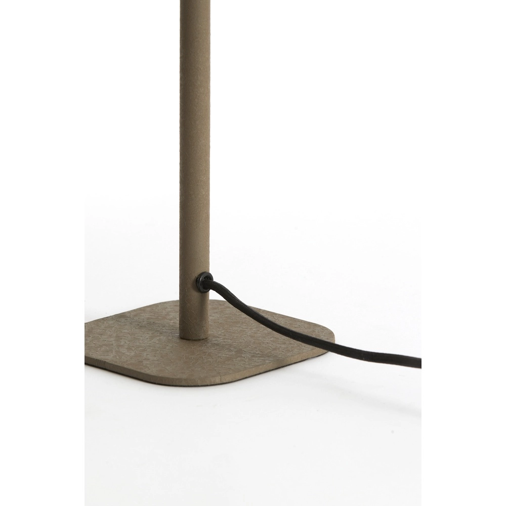 Nachtkastlamp Elenie 13x13cm - mat donker bruin Light & Living 8717807818685