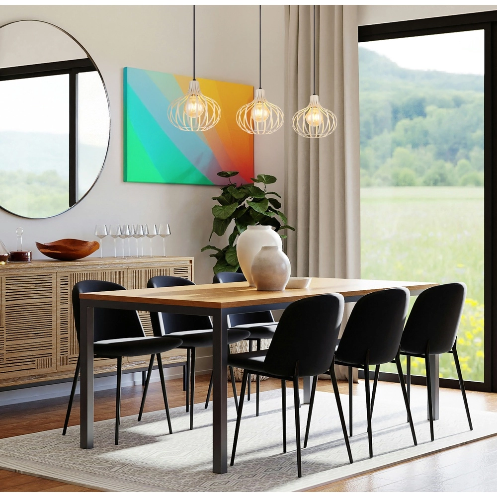Design hanglamp Mateo 3-lichts crème Globo 9007371519880