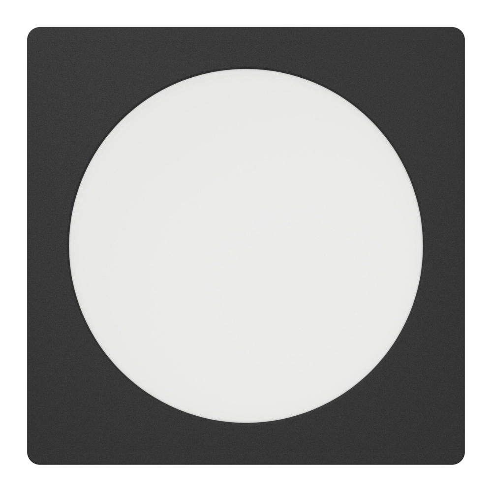 Inbouw lamp Fueva 6 vierkant - zwart - 16,6x16,6cm