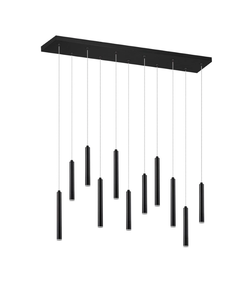 Led hanglamp Tubular 115cm 11-lichts zwart Trio 4017807468731