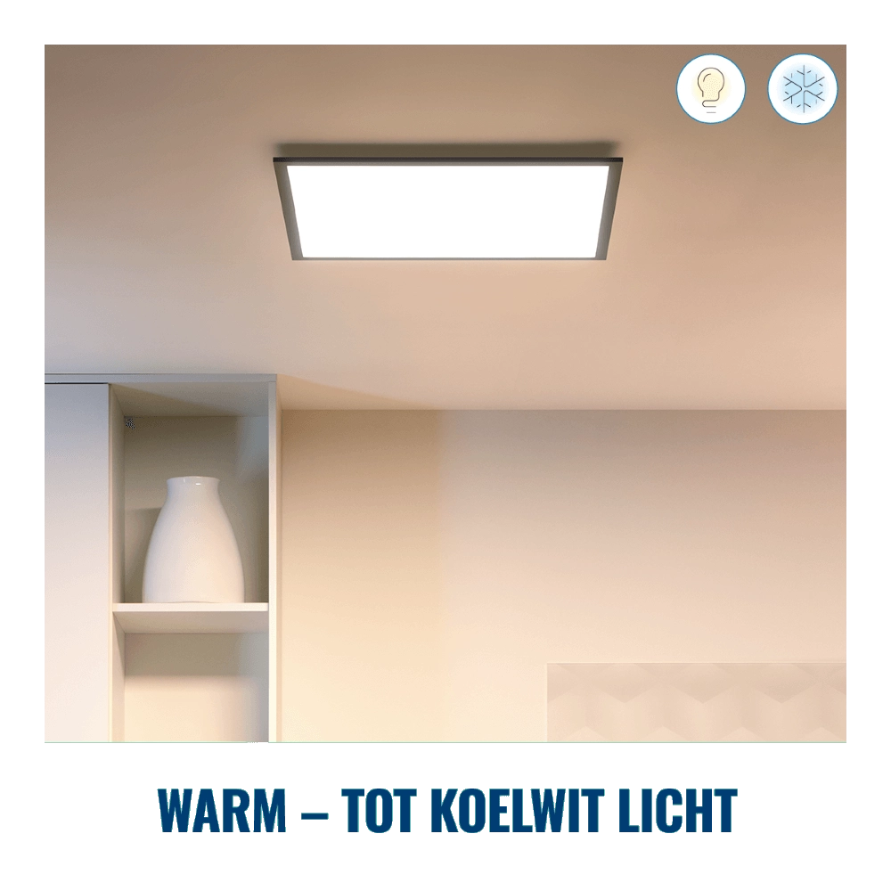 Plafonnière Panel zwart - 12W WiZ 8719514554917