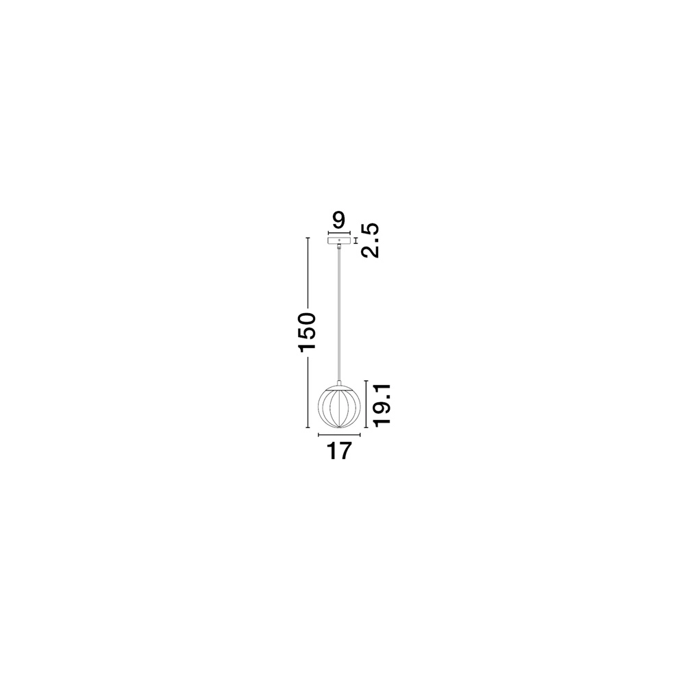 Hanglamp Abbacus 1-lichts smoke glas Lyora 5212017461049